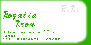 rozalia kron business card